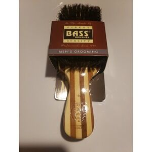 Bass Brushes Men's Club Style 100% Wild Boar Bristles Light Wood Handle 1ct